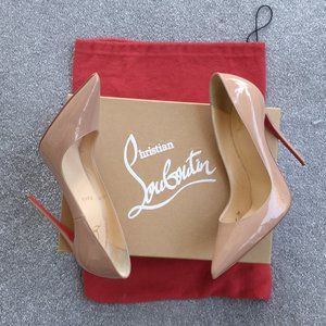 Christian Louboutin Nude Patent Stiletto Pumps